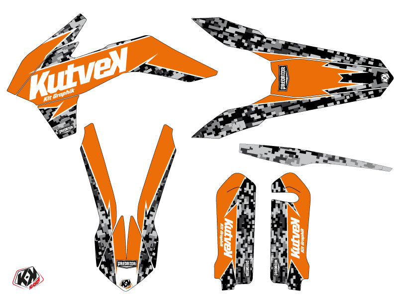 KTM EXC-EXCF Dirt Bike Predator Graphic Kit Orange