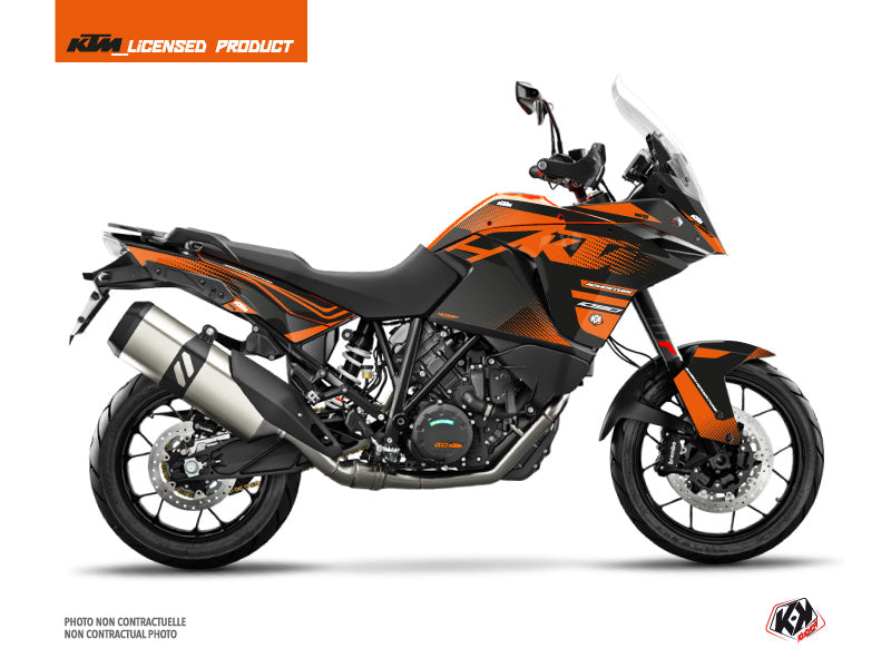 KTM 1090 Adventure Street Bike Raster Graphic Kit Black Orange