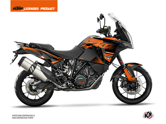 KTM 1290 Super Adventure S Street Bike Raster Graphic Kit Black Orange