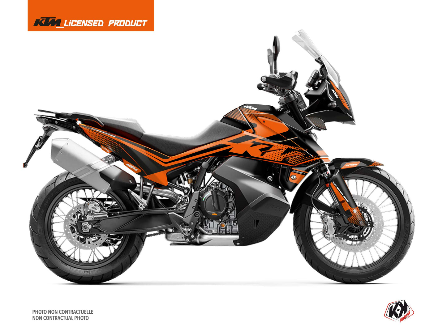 KTM 890 Adventure Street Bike Raster Graphic Kit Black Orange