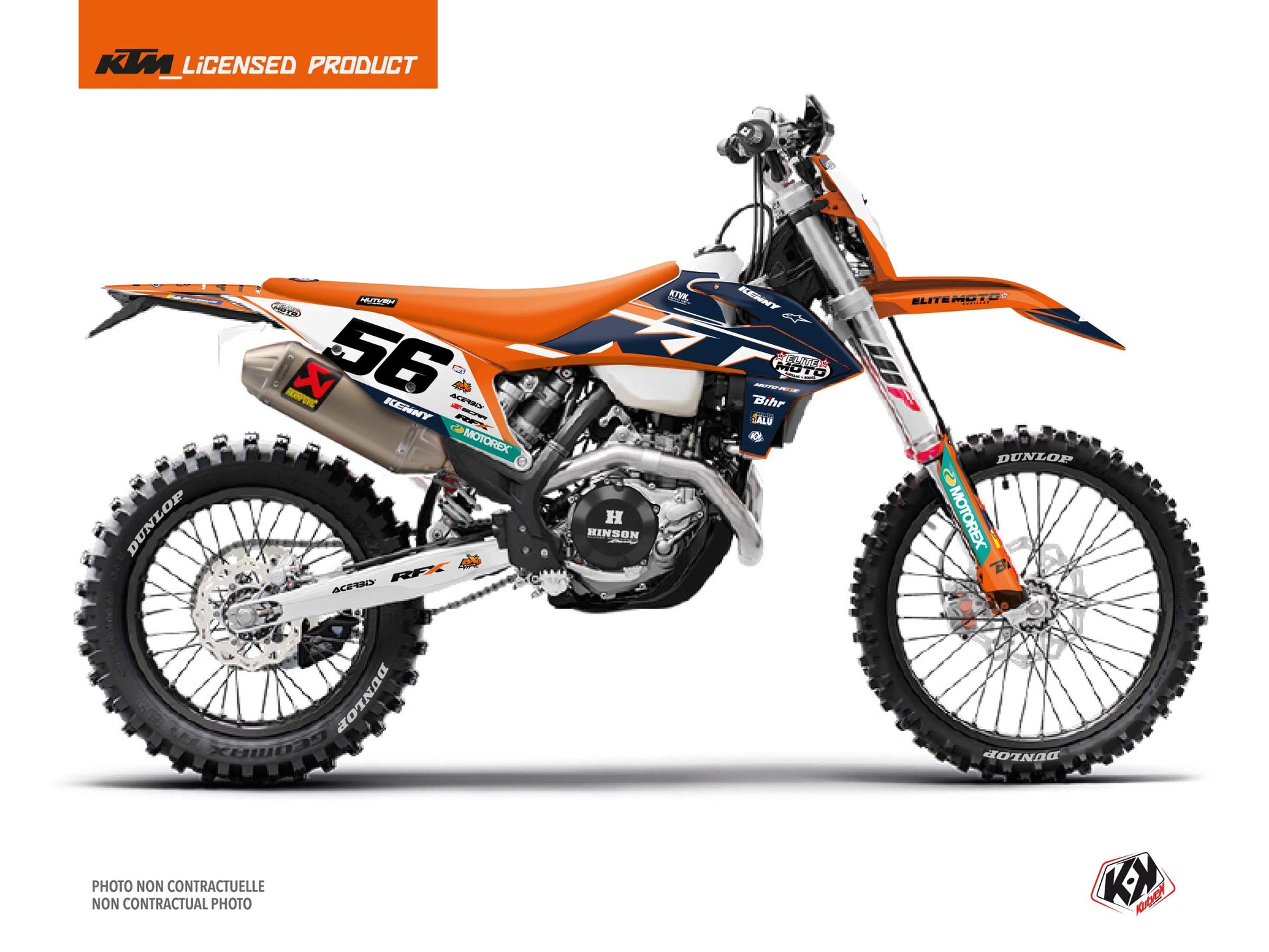 KTM EXC-EXCF Dirt Bike Replica Team Elite Moto 15 K22 Graphic Kit