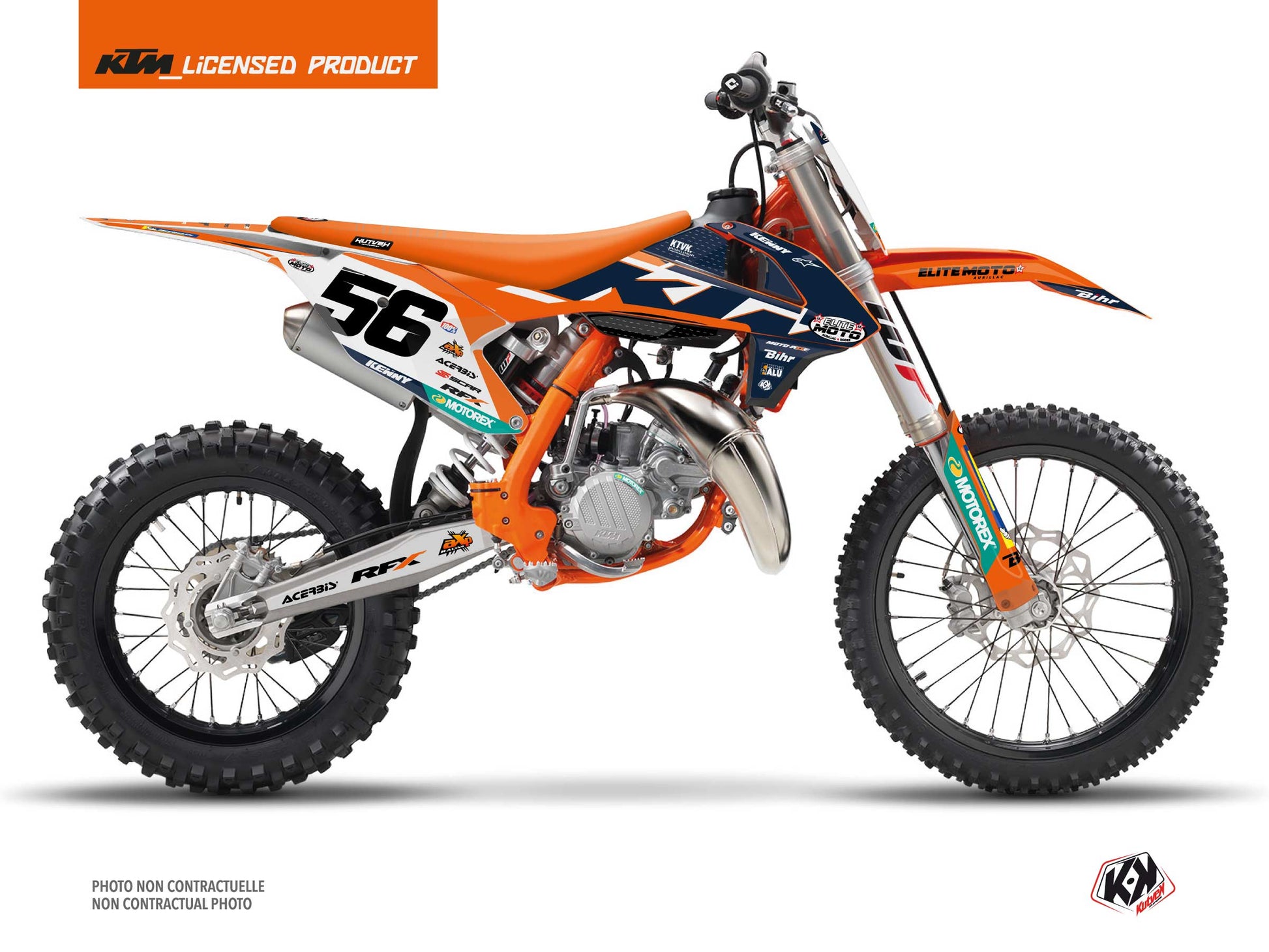 KTM 85 SX Dirt Bike Replica Team Elite Moto 15 K22 Graphic Kit