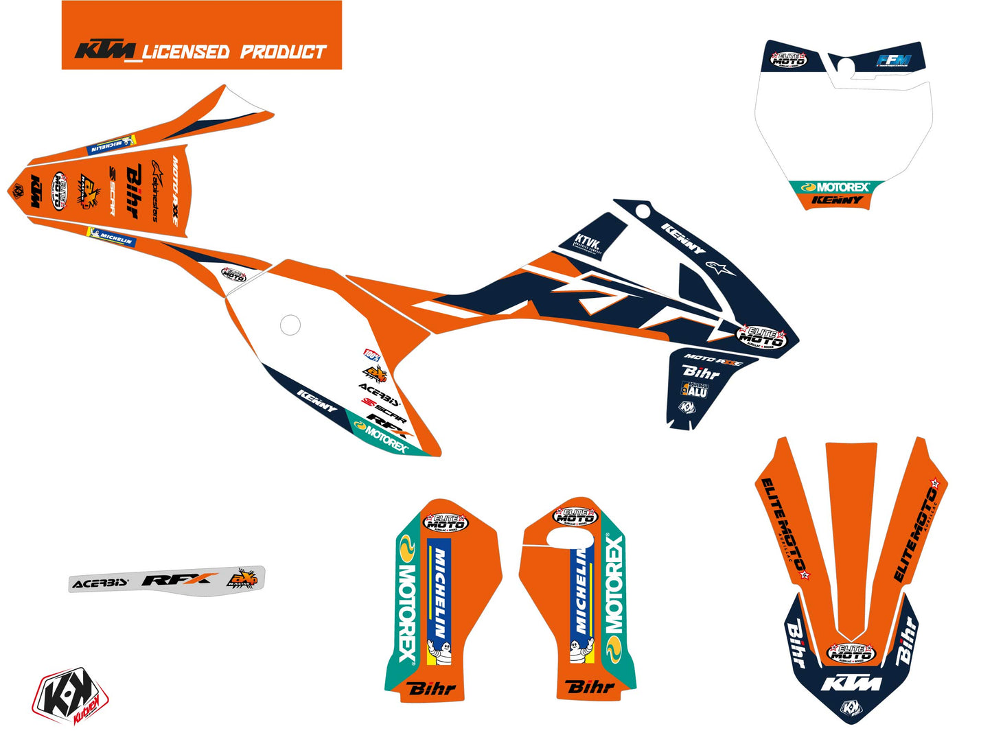 KTM SX-E 5 Dirt Bike Replica Team Elite Moto 15 K22 Graphic Kit