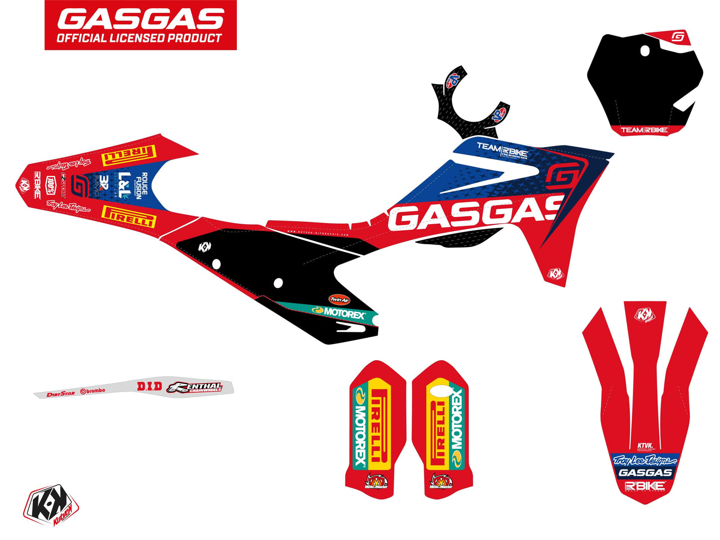 GASGAS MC 125 Dirt Bike Replica Team RBike Graphic Kit