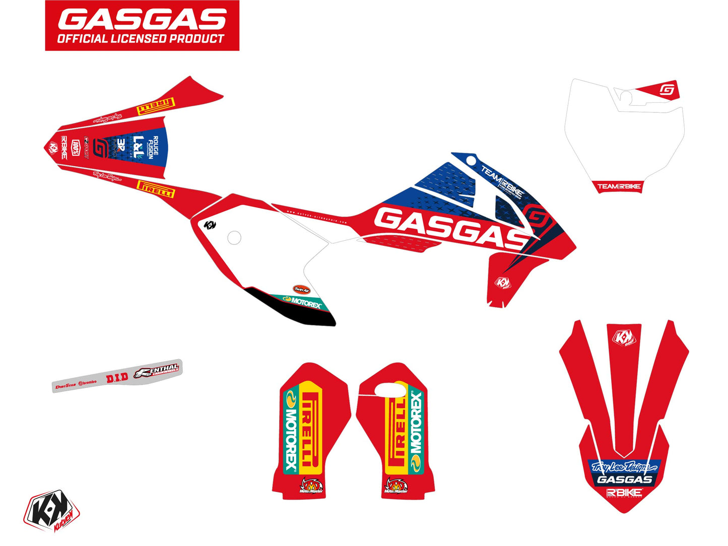 GASGAS MC 50 Dirt Bike Replica Team RBike  Graphic Kit