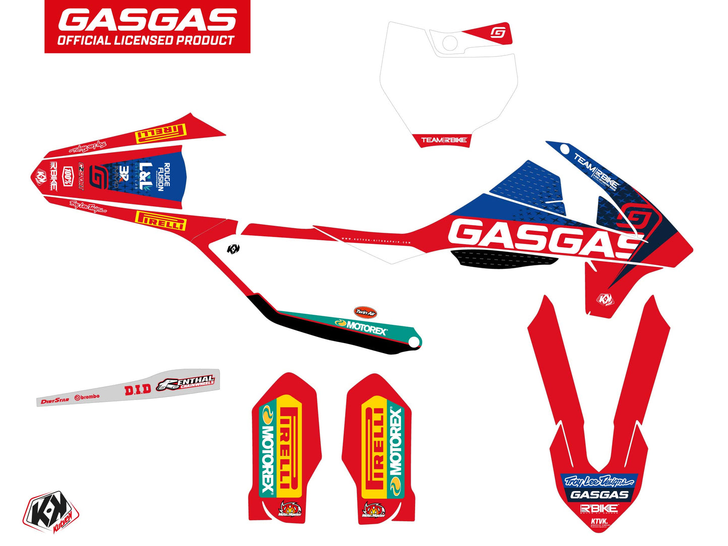 GASGAS MC 85 Dirt Bike Replica Team RBike Graphic Kit