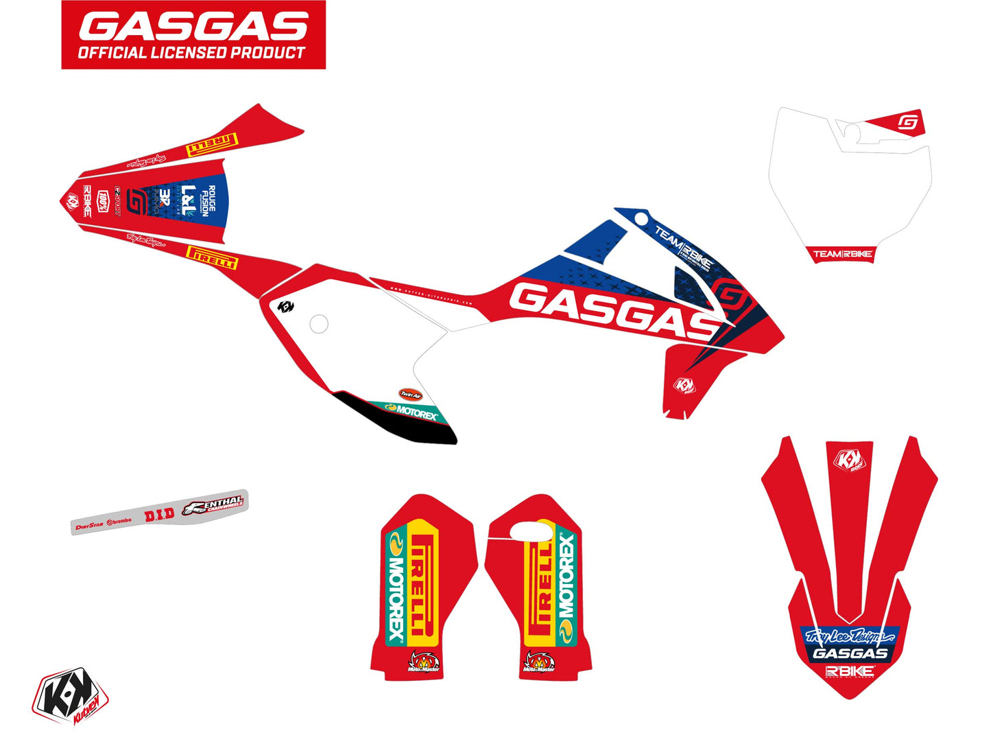 GASGAS MC-E 5 Dirt Replica Team RBike Flash Graphic Kit