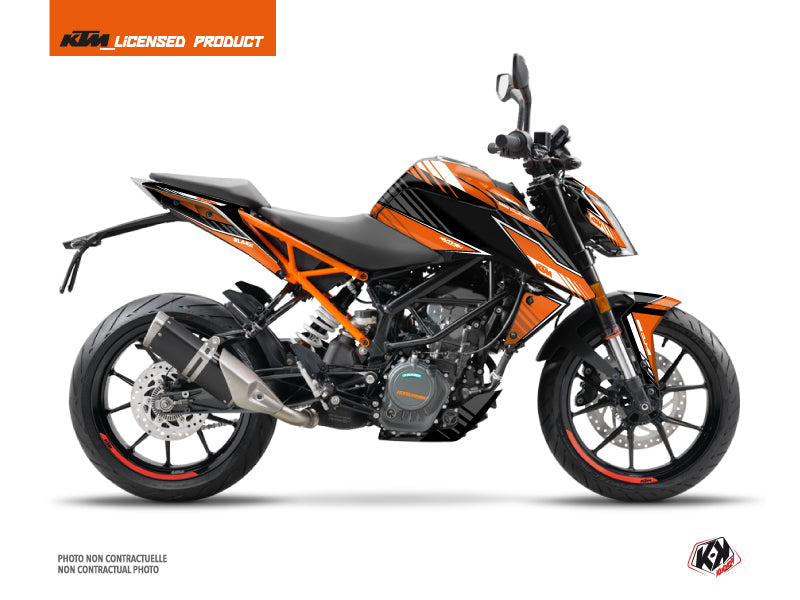 KTM Duke 390 Street Bike Slash Graphic Kit Orange Black