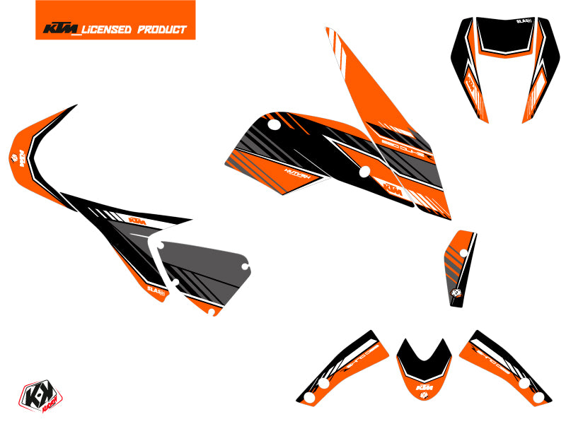 KTM Duke 690 R Street Bike Slash Graphic Kit Orange Black