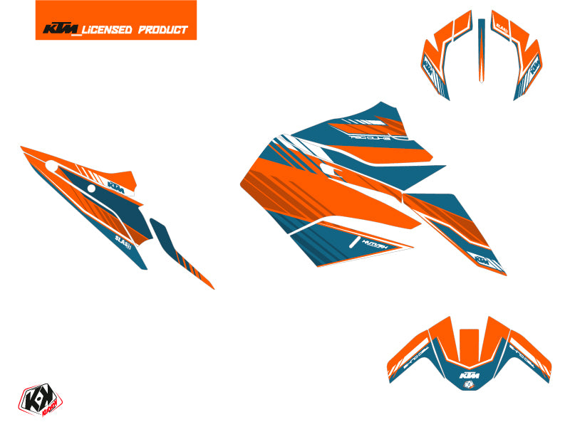 KTM Duke 790 Street Bike Slash Graphic Kit Orange Blue