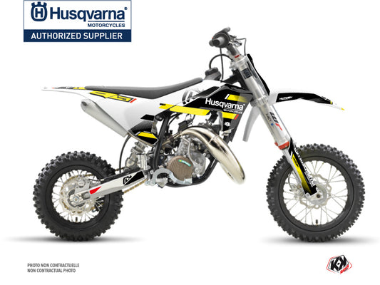 Husqvarna TC 50 Dirt Bike Split Graphic Kit Black Yellow