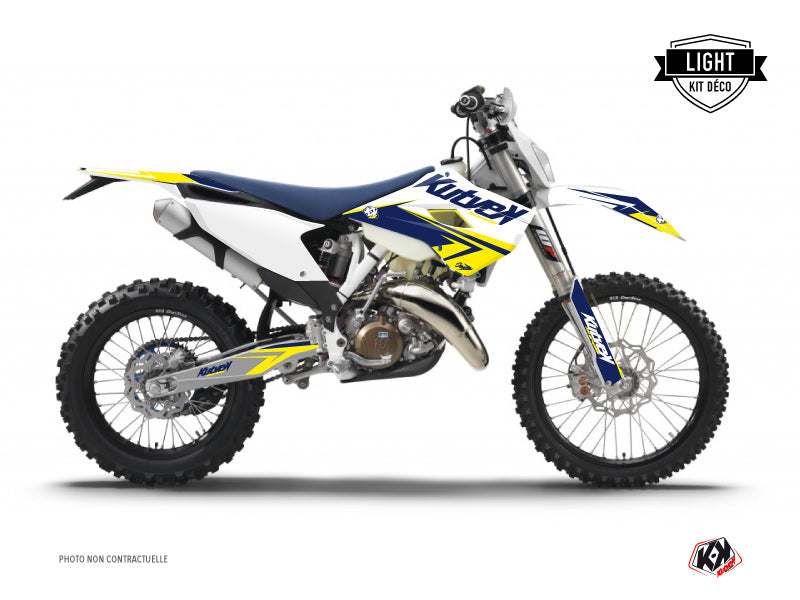 Husqvarna 125 TE Dirt Bike Stage Graphic Kit White Yellow LIGHT - Light versie