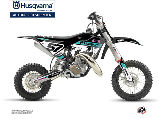 Husqvarna TC 50 Dirt Bike Start Graphic Kit Turquoise