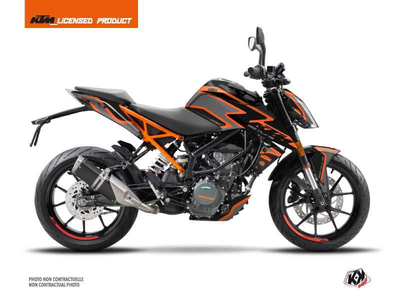 KTM Duke 125 Street Bike Storm Graphic Kit Black Orange