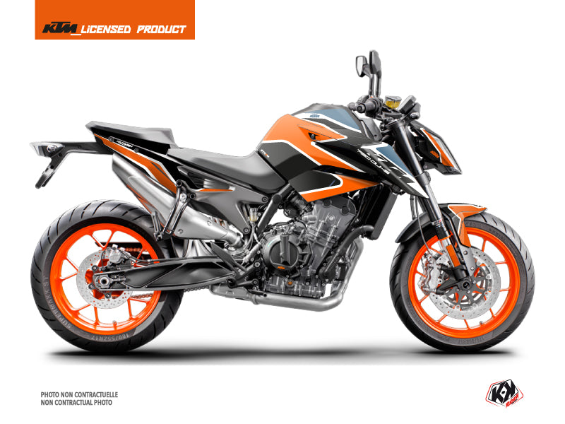 KTM Duke 790 Street Bike Storm Graphic Kit Orange Blue