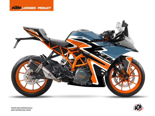 KTM 390 RC Street Bike Storm Graphic Kit Orange Blue