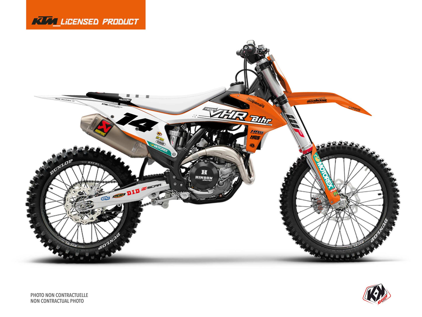 KTM 350 SXF Dirt Bike Replica Team VHR K22 Graphic Kit