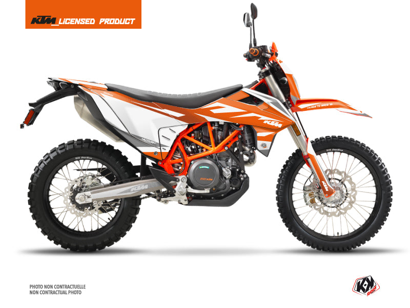 KTM 690 ENDURO R Street Bike Trophy Graphic Kit Orange White