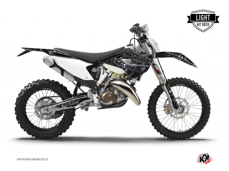 Husqvarna 125 TE Dirt Bike Zombies Dark Graphic Kit Black LIGHT - Light versie