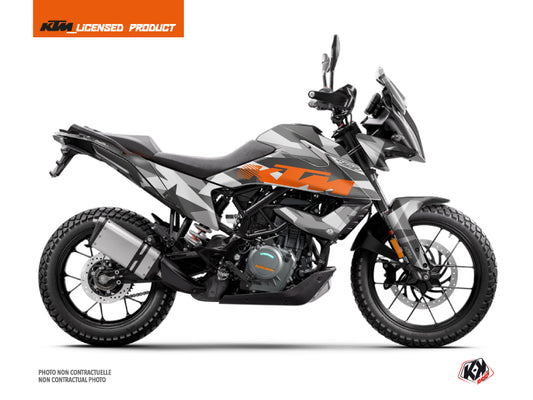 KTM 390 Adventure Street Bike Delta Graphic Kit Grey Orange - 2020-2023