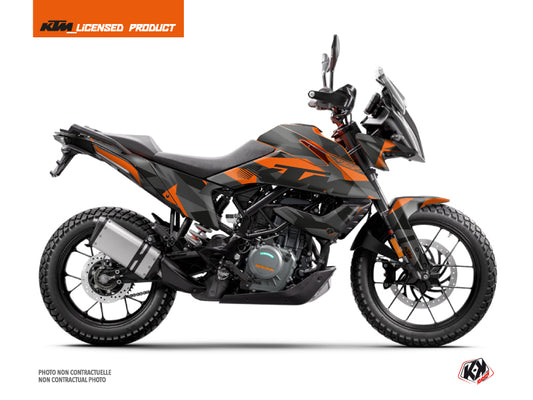 KTM 390 Adventure Street Bike Delta Graphic Kit Black Orange - 2020-2023