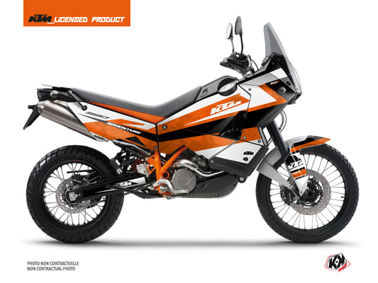 KTM 990 Adventure Street Bike Eskap Graphic Kit Orange White - 2006-2012