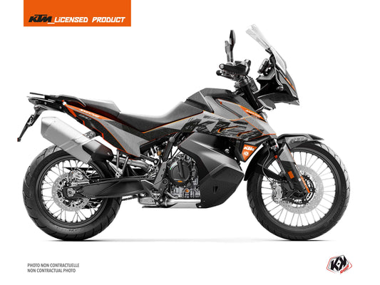 KTM 890 Adventure Street Bike Gear Graphic Kit Grey Orange - 2021-2022