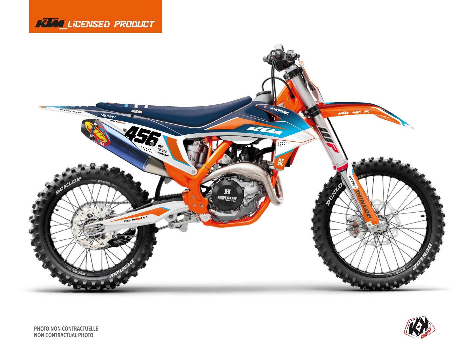 KTM 300 XC Dirt Bike Genesis Graphic Kit Blue  - 2023