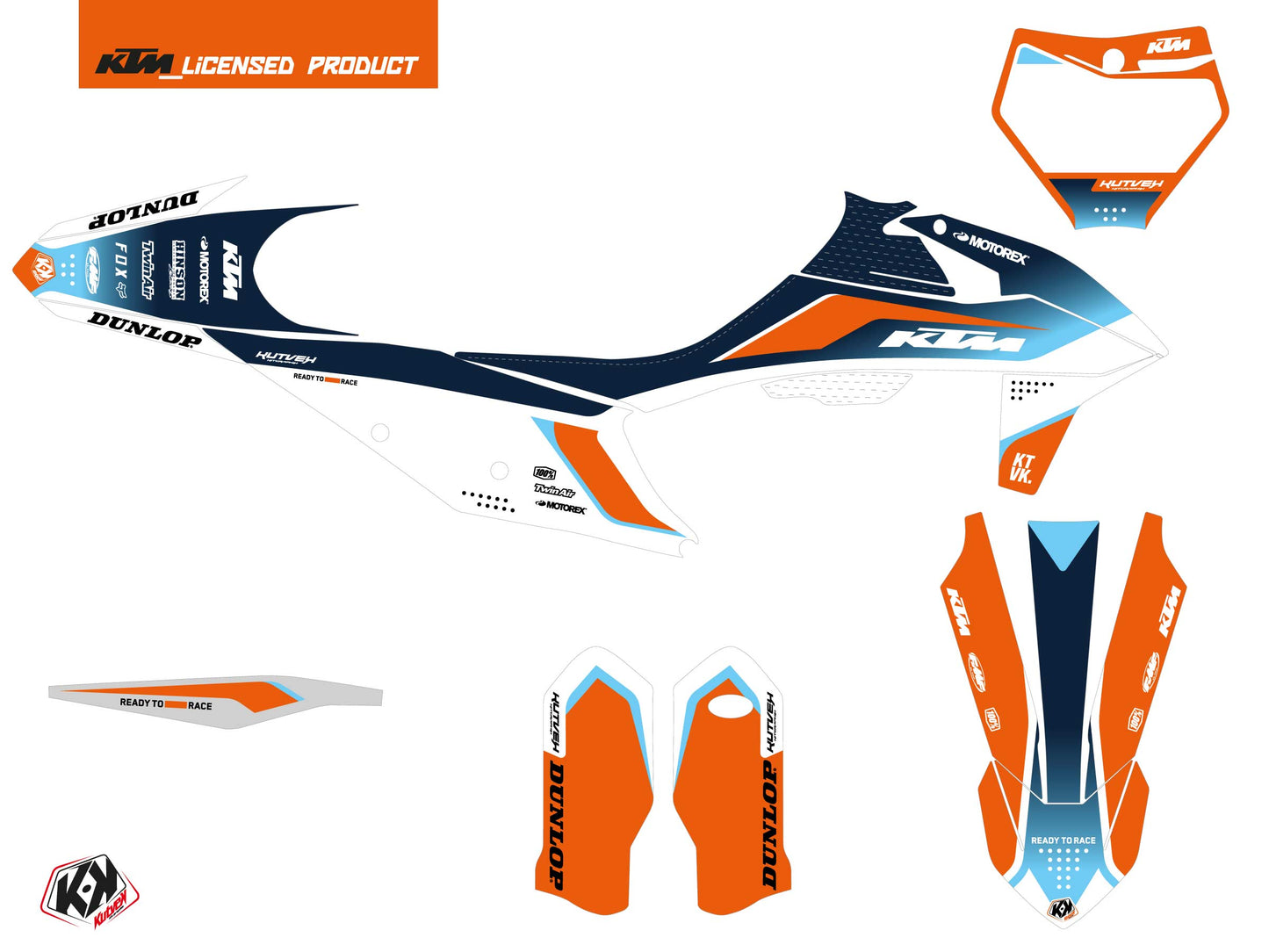 KTM 300 XC Dirt Bike Genesis Graphic Kit Blue