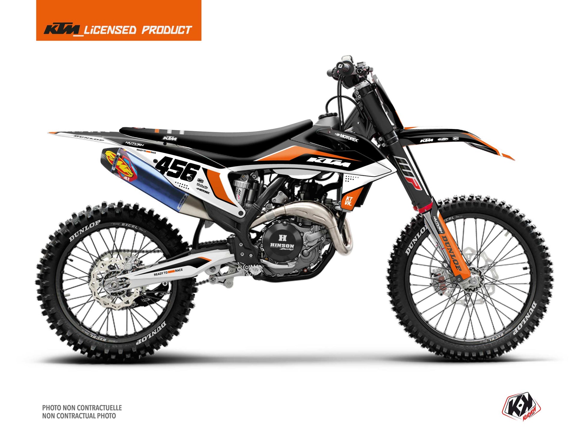 KTM 300 XC Dirt Bike Genesis Graphic Kit Black  - 2023