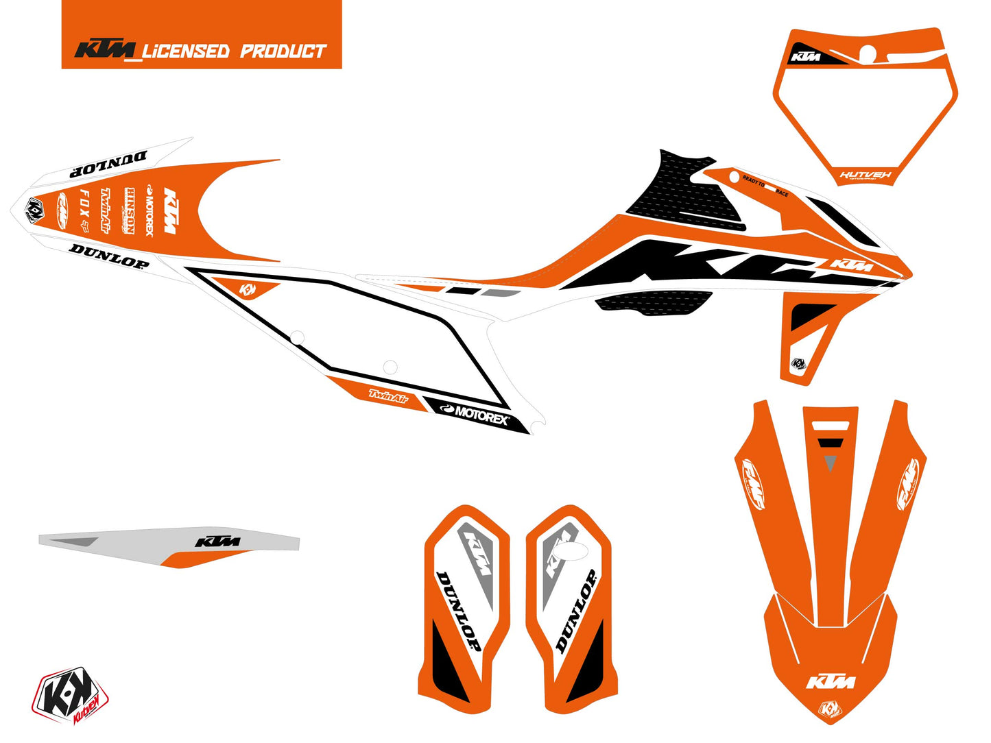 KTM 300 XC Dirt Bike GLOBAL Graphic Kit Orange