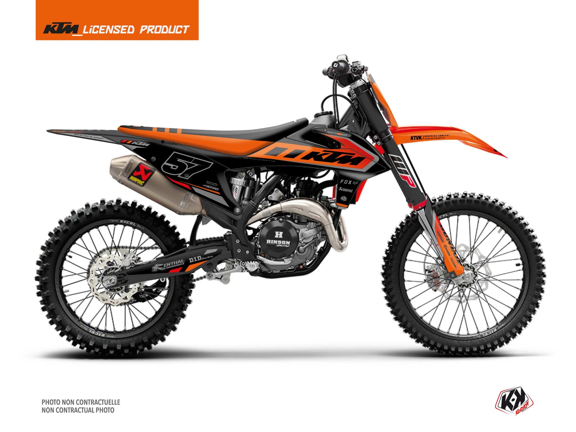 KTM 300 XC Dirt Bike Keystone Graphic Kit Black  - 2023