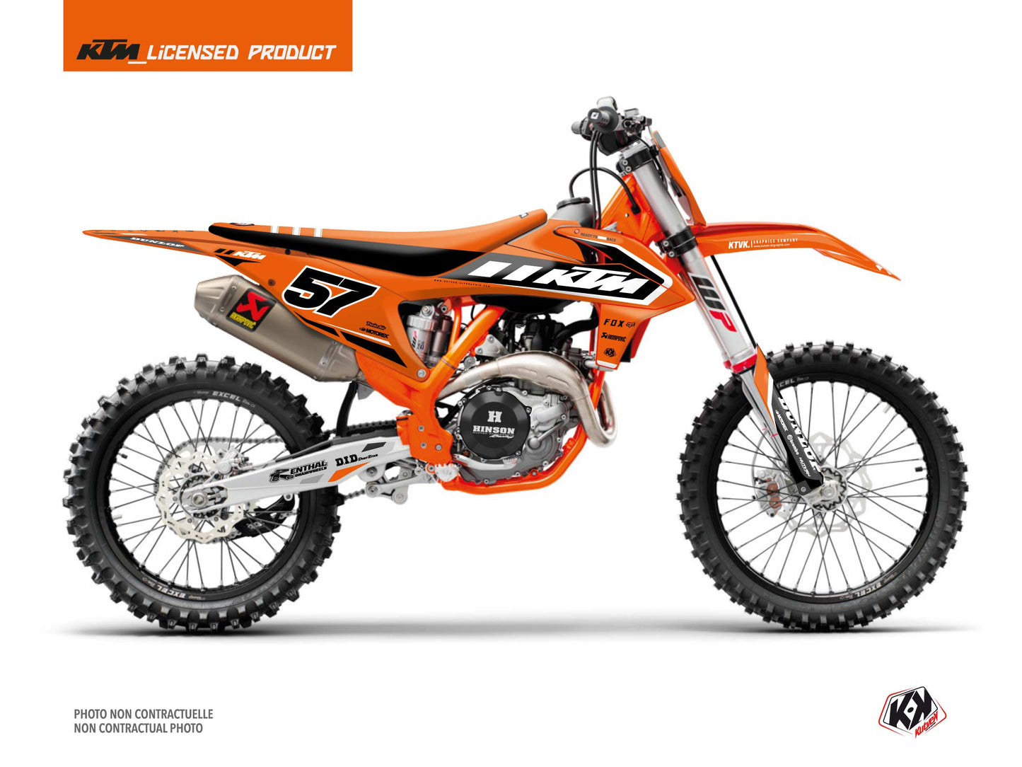 KTM 300 XC Dirt Bike Keystone Graphic Kit Orange  - 2023