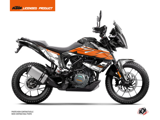 KTM 390 Adventure Street Bike Kombat Graphic Kit Grey Orange - 2020-2023