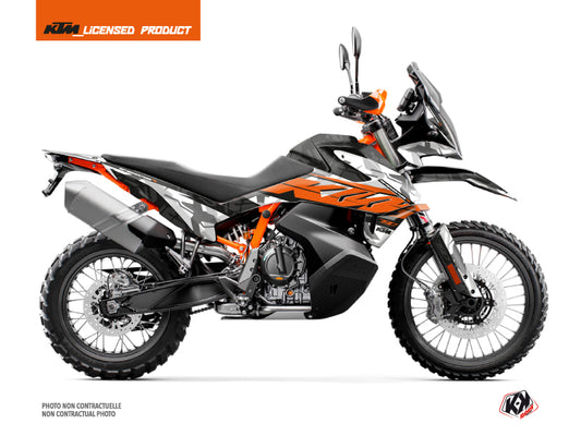 KTM 890 Adventure R Street Bike Kombat Graphic Kit Grey Orange - 2021-2022