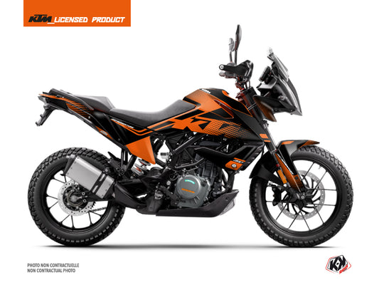 KTM 390 Adventure Street Bike Raster Graphic Kit Black Orange - 2020-2023