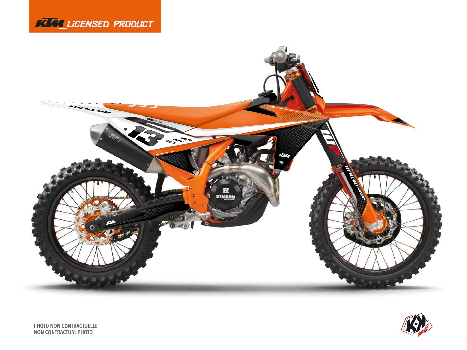 KTM 300 XC Dirt Bike Shaw Graphic Kit Black  - 2023