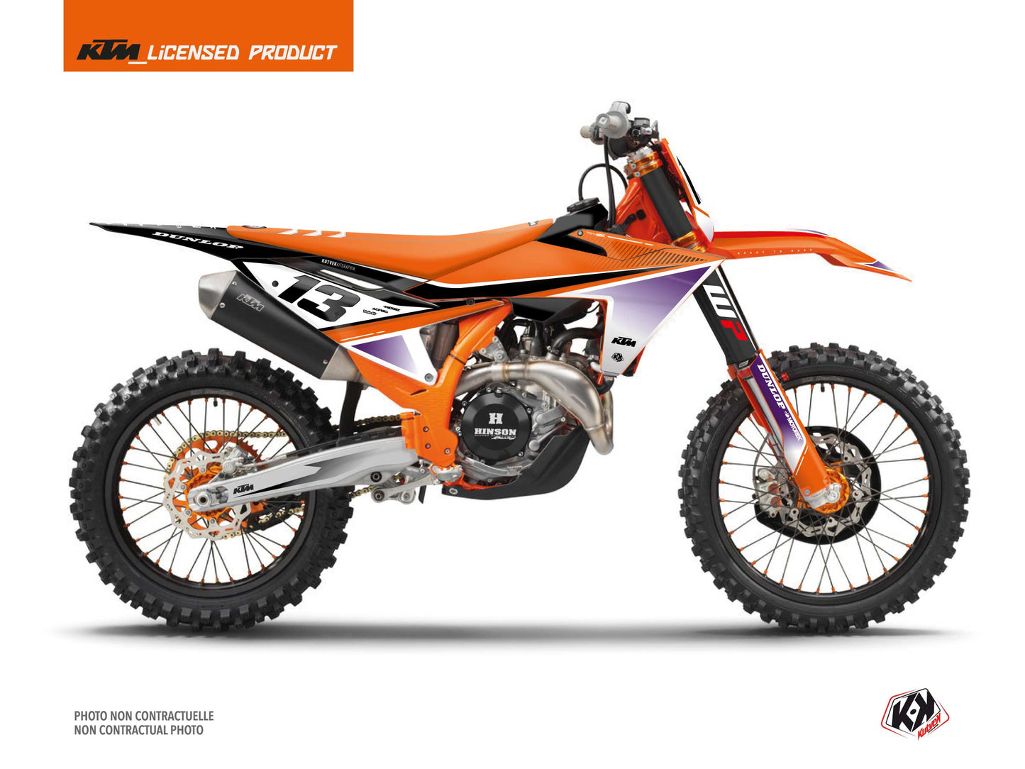 KTM 300 XC Dirt Bike Shaw Graphic Kit Purple  - 2023